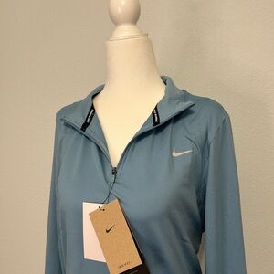 NWT Nike Dry Fit Running Quarter-Zip - Light Blue